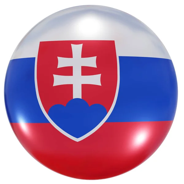 Slovakia national flag button — Stock Photo, Image