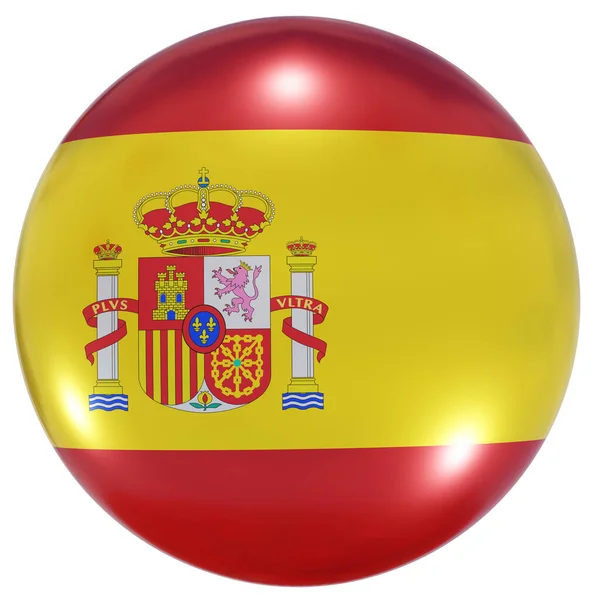 스페인 국기 단추 — 스톡 사진