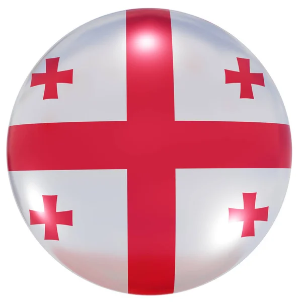 Georgia national flag button — Fotografia de Stock