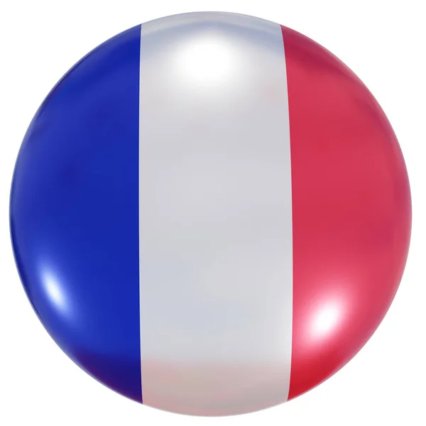Frankrikes nationella flaggknapp — Stockfoto