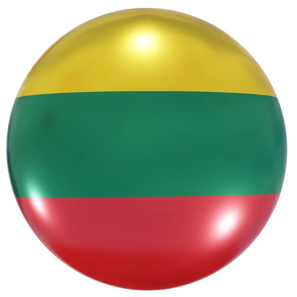 Litewski przycisk flagi narodowej — Zdjęcie stockowe