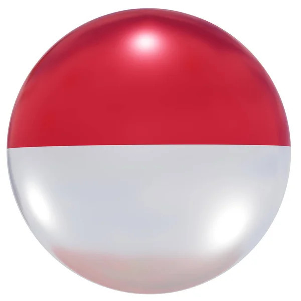 Monaco national flag button — Stock Photo, Image