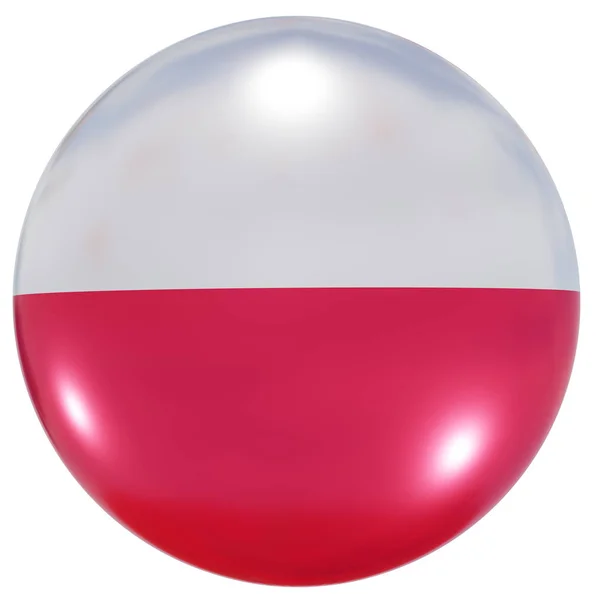 Poland national flag button — Fotografia de Stock