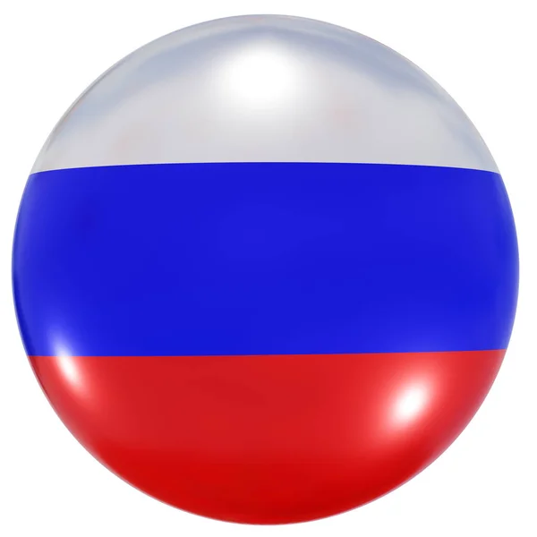 Russian Federation national flag button — Stock Photo, Image