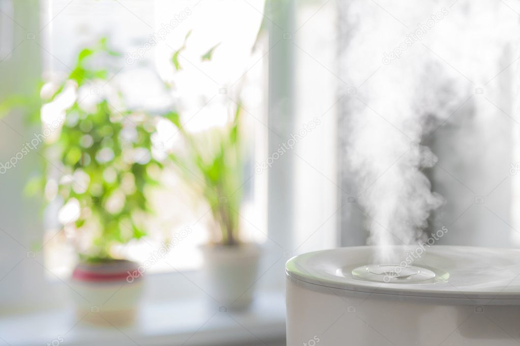 Steam from humidifier