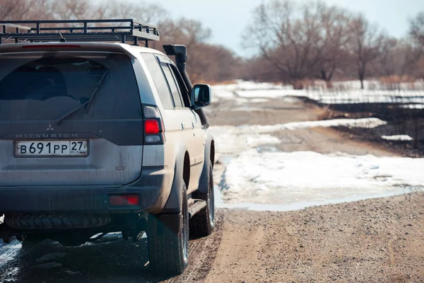 Habarovsk, Rusya - 25 Şubat 2017: Mitsubishi Pajero spor — Stok fotoğraf