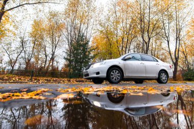 Habarovsk, Rusya - 14 Ekim 2017: Toyota Corolla Axio au üzerinde