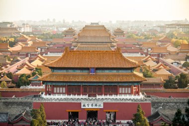 Pekin, Çin - 10 Kasım 2019: Yasak Şehir 