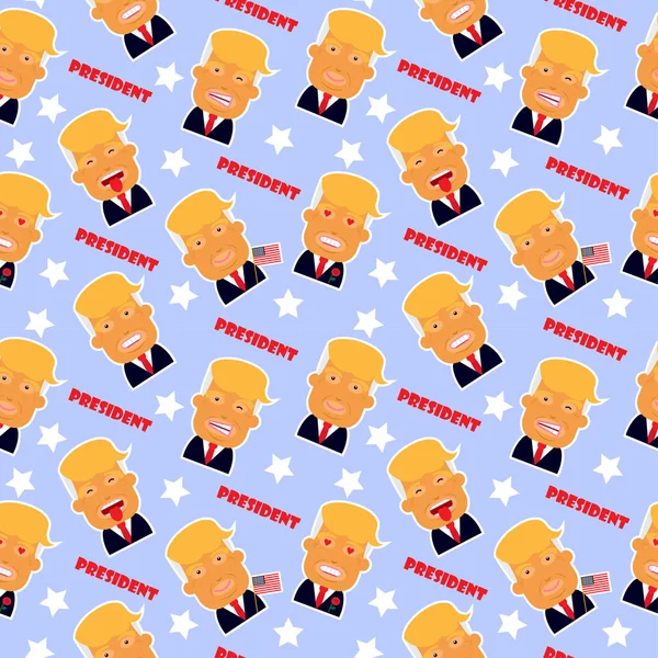 Patroon van president Usa Trump. — Stockvector