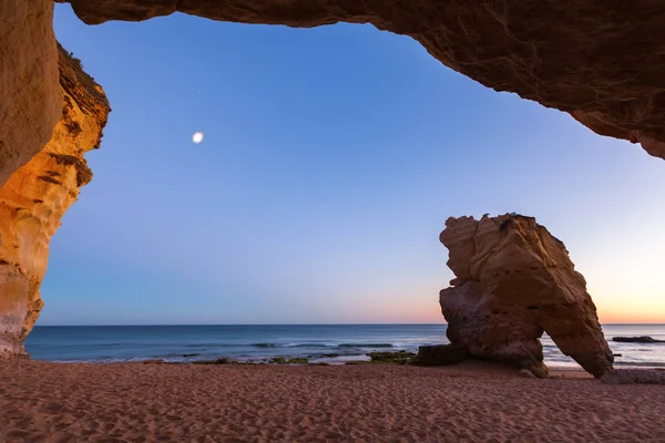 Wybrzeże Algarve nocą — Zdjęcie stockowe