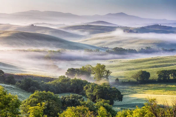 Valle Collinare Toscana al mattino — Foto Stock