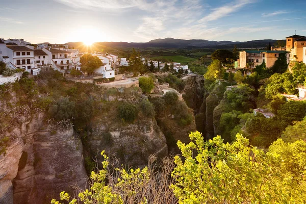 Ronda içinde el Tajo gorge gündoğumu — Stok fotoğraf