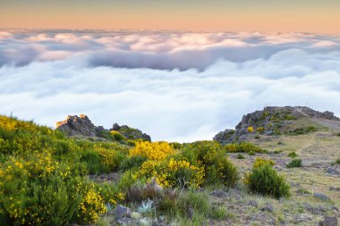 Mountail Yaylası bulutlar kapak yukarıda
