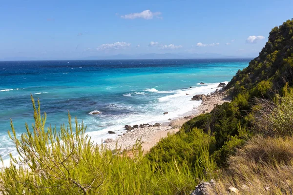 Spiaggia selvaggia, Lefkada, Grecia — Foto Stock