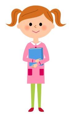 Bir kitap tutan kız