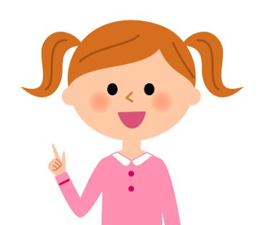 Bir parmak yapan kız