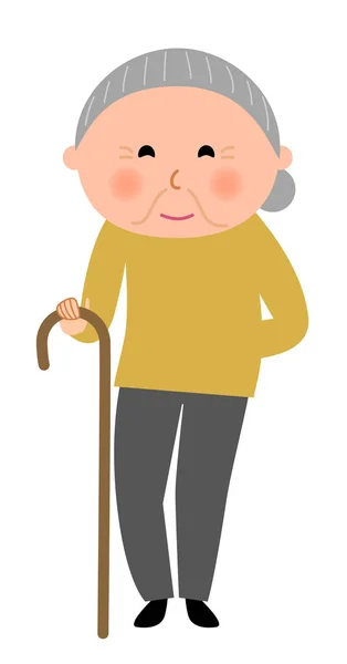 Femme âgée, mamie — Image vectorielle