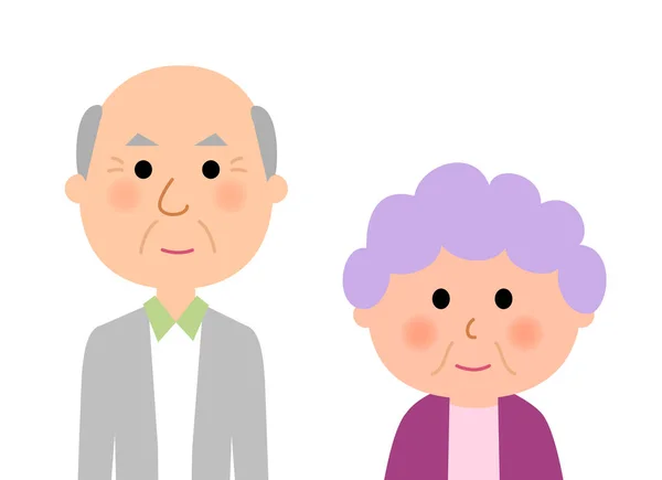 Ältere, ältere, alte Menschen — Stockvektor