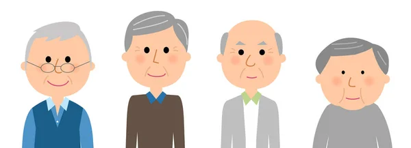 Idős férfiak, nagyapja — Stock Vector