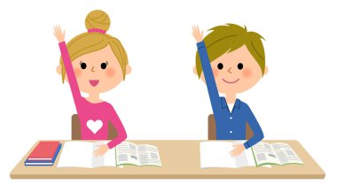 Çocuk elini kaldırır