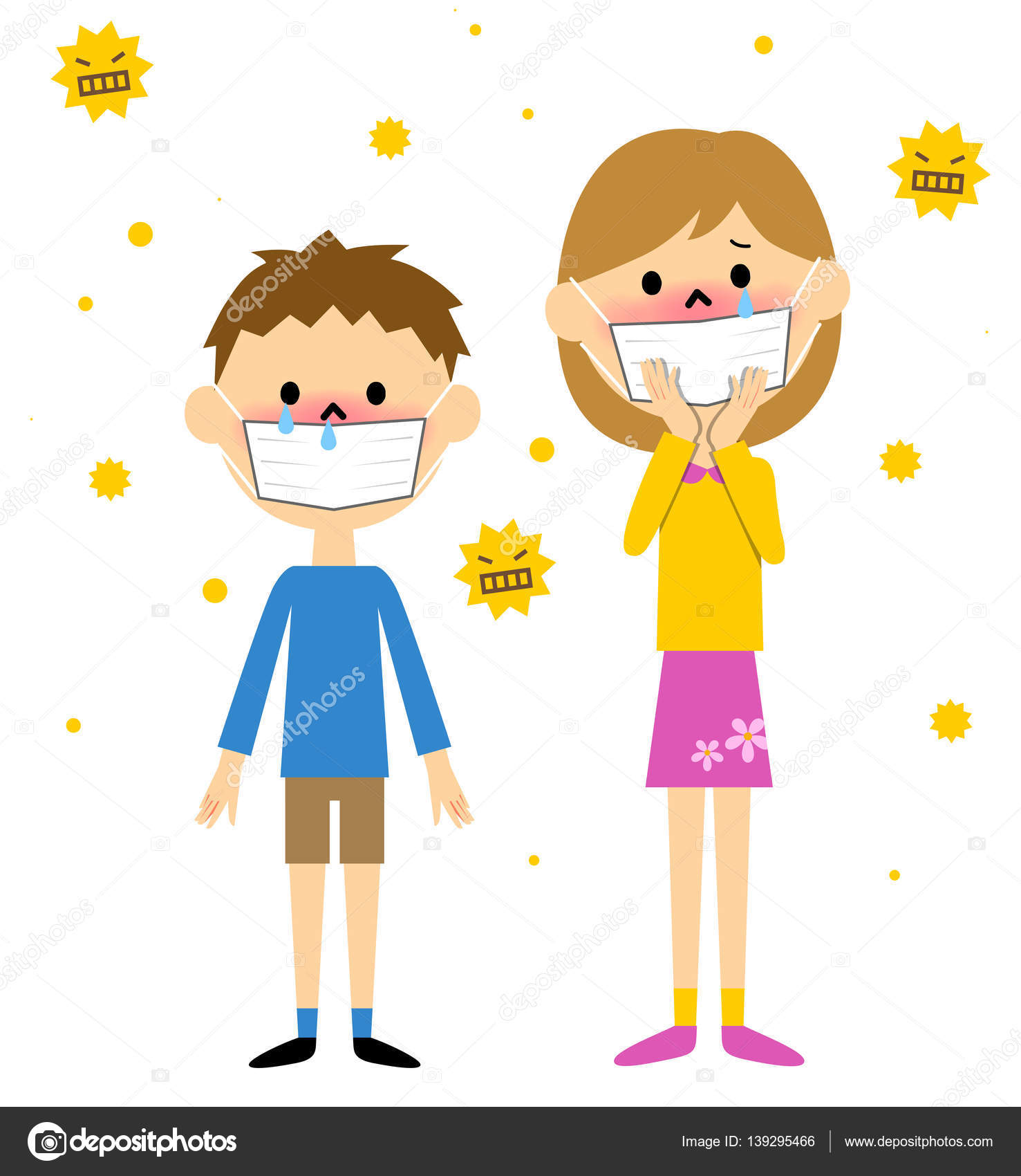 Child with hay fever Stock Vector Image by ©studiolaut 139295466