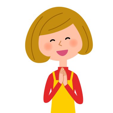 Kadın önlük sevinirler