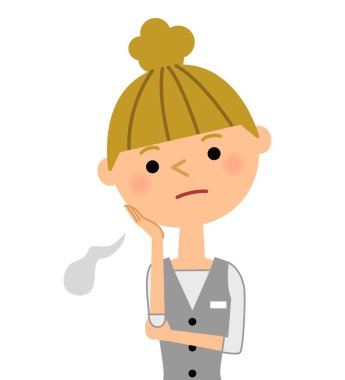 ofis çalışanı, bir iç çekiş