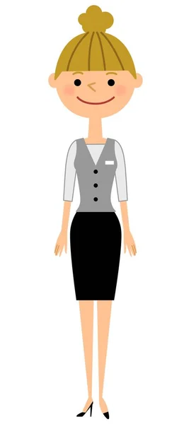 制服を着た会社員の女性 — ストックベクタ