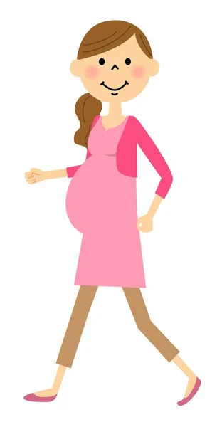 Uitoefening van zwangere vrouwen — Stockvector