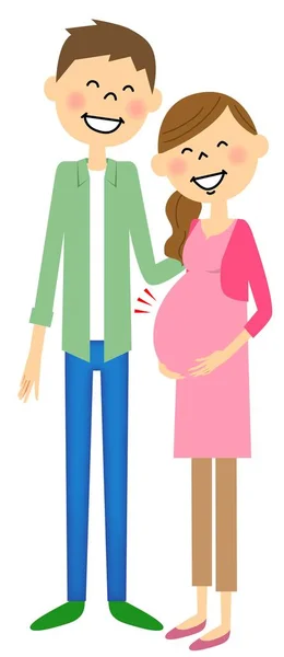 Femme et mari de la femme enceinte — Image vectorielle