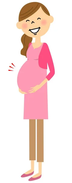 Pregnant woman in the pregnancy latter period — Stock Vector