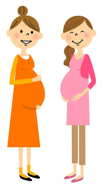 Pregnant woman's friend — Stock Vector