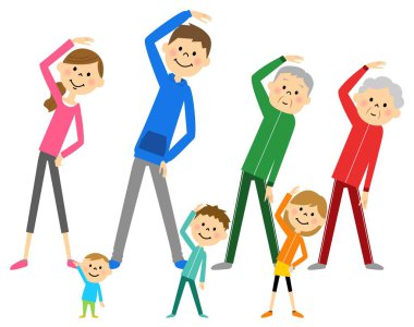Aile egzersiz hazırlamak için