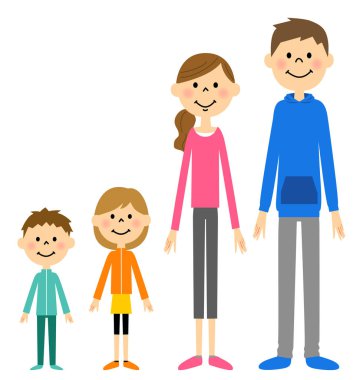 Aile spor giyim görünüm