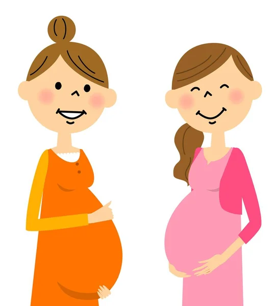 Pregnant woman's friend — Stock Vector