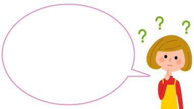 Ev hanımı boş metin balon, balon