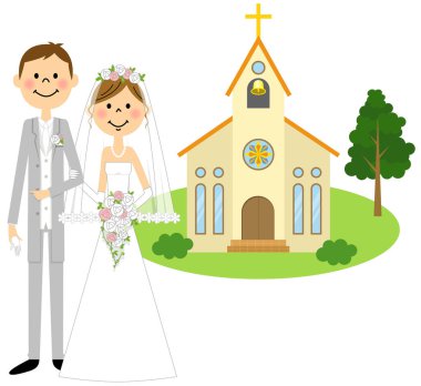 Gelin ve damat, düğün töreni