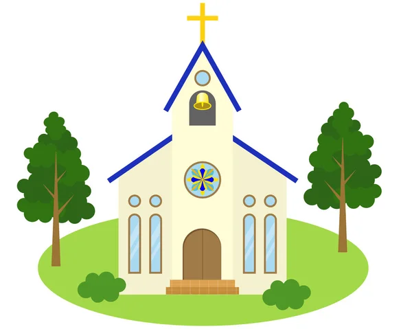 Iglesia de la ciudad — Vector de stock