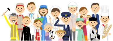 People in the city clipart