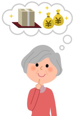 Yaşlı kadın, büyük maliyet