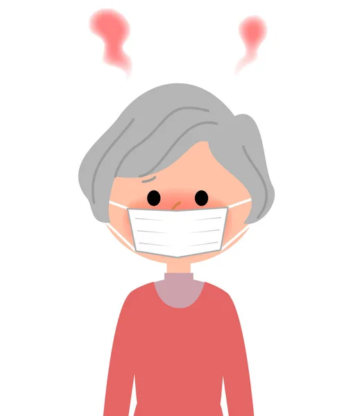 Пожилые женщины, лихорадка — стоковый вектор