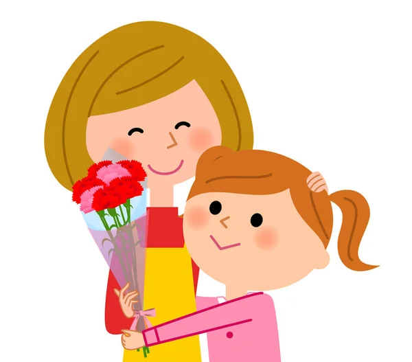 Mother's Day, a szülő és a gyermek — Stock Vector