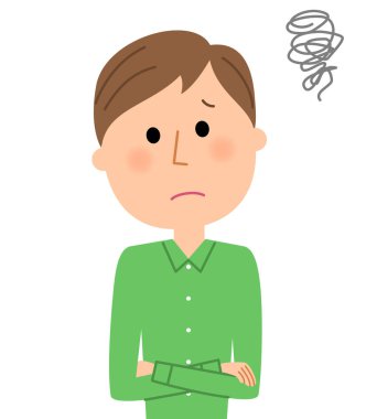 Genç adam, endişeli olmak