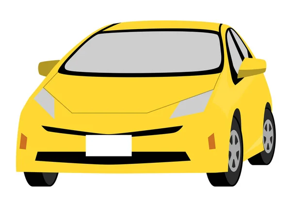 Hybridní auto, žluté auto — Stockový vektor