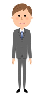 Genç işadamı, gülümseme