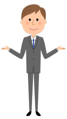 Genç işadamı, iki eliyle açtı