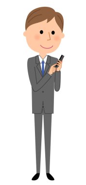 Genç işadamı, telefon