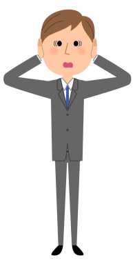 Genç işadamı, panik