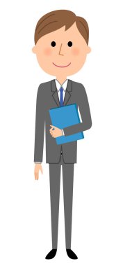 Genç işadamı, dosyaların