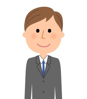 Genç işadamı, gülümseme